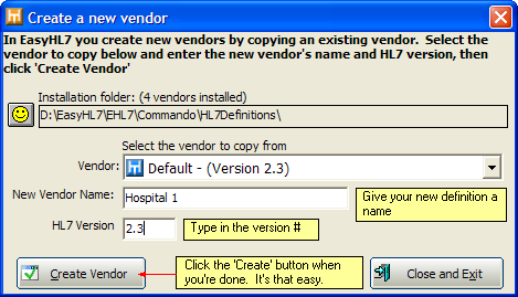 The new vendor window