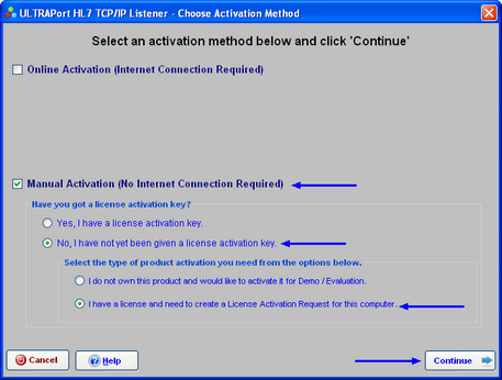 Select the Manual Installation Type