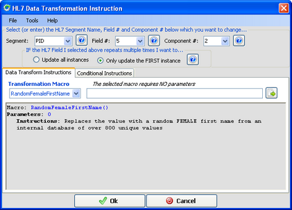 Transformation Macro Window