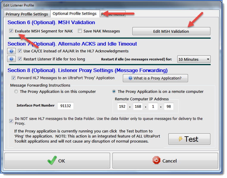 Optional Listener Settings