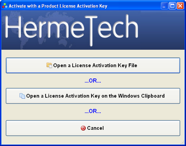 Import the License Activation Key