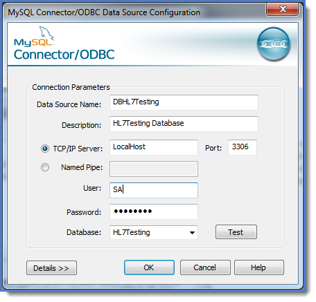 ODBC Connection Details