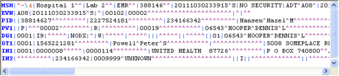 Example with 'Show Expanded HL7' turned on