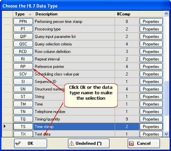 ChooseHL7DataType() Method