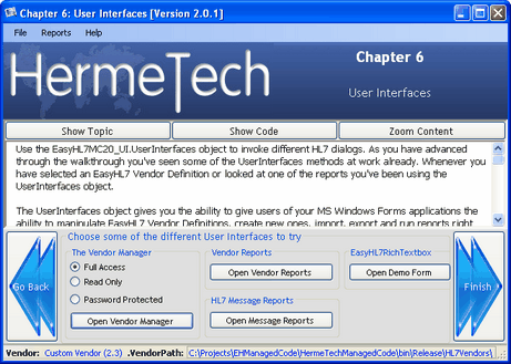 From the Example Application