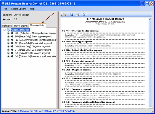 ShowMessageReport() Method