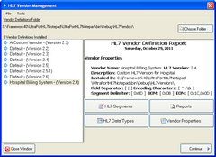 Customizable HL7 Version Definitions