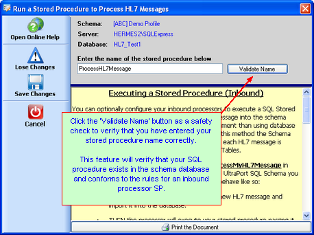 Adding a SQL Stored Procedure to an Inbound Processor