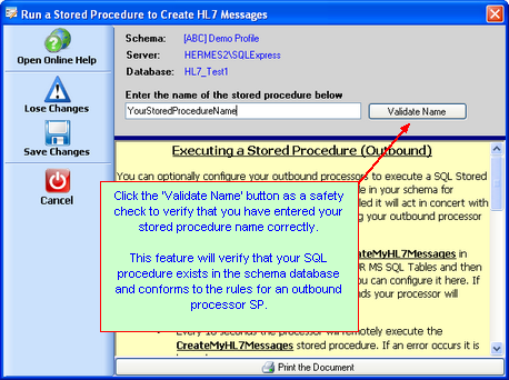 Adding a SQL Stored Procedure to an Outbound Processor