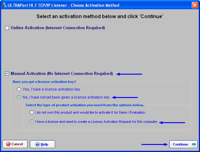 Select the Manual Installation Type