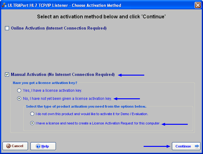 Manual Activation