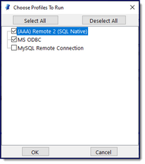 Choosing Which Profiles To Run