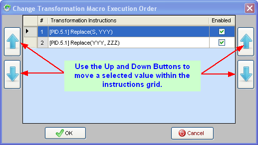 Changing Execution Order Changing Execution Order