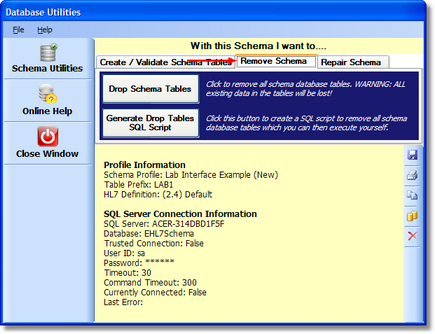 Removing Schema Tables Removing Schema Tables